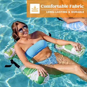 SLOOSH Inflatable Pool Floats - 2 Pack Lounge Chairs