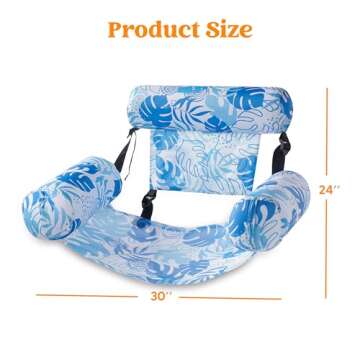 SLOOSH Inflatable Pool Floats - 2 Pack Lounge Chairs