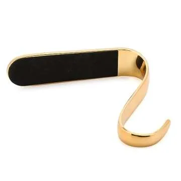 DOYOLLA Christmas Stocking Holders Xmas Fireplace Hanger Hooks Holiday Mantel Garland Clips Metal Grips Set of 4(Gold)