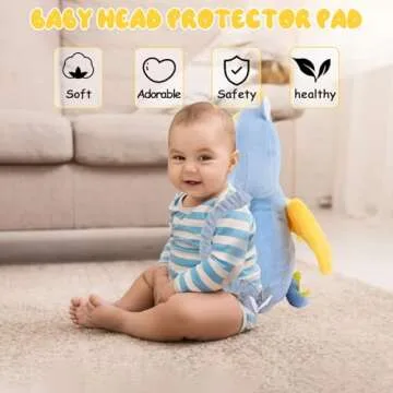 Baby Head Protection Backpack - Soft & Comfortable, Cute Cartoon Design, Flying Dragon