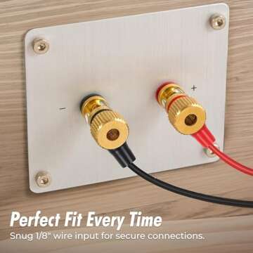 InstallGear 10 Gauge AWG Tinned Pure Copper Lugs Ring Terminals Connectors with Heat Shrink - 10-Pack | Electrical Connectors, Heat Shrink Wire Connectors for 10 Gauge Wire