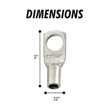 InstallGear 10 Gauge AWG Tinned Pure Copper Lugs Ring Terminals Connectors with Heat Shrink - 10-Pack | Electrical Connectors, Heat Shrink Wire Connectors for 10 Gauge Wire
