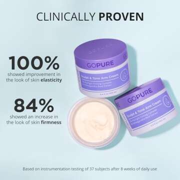 goPure Sculpt & Tone Arm Cream – Firming And Tightening Cream For The Arms, Smooths The Look Of Wrinkles, Deeply Hydrates, Firms The Look Of Crepey Texture On The Arms