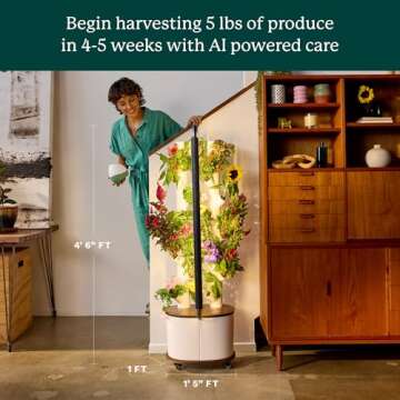 Gardyn Studio Hydroponics Growing System Kit & Vertical Indoor Garden Planter | Smart Herb Garden | ...