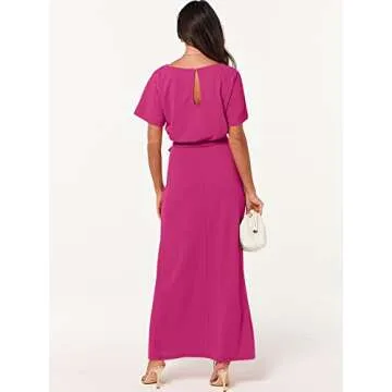 Stylish ANRABESS Batwing Sleeve Maxi Dress for Women