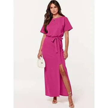 Stylish ANRABESS Batwing Sleeve Maxi Dress for Women