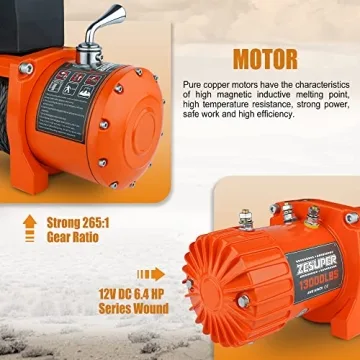 ZESUPER 13000-lb Electric Winch Kit for Trucks and SUVs