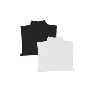 Teemall Women's Mock Turtleneck Fake Collar Cotton Winter Dickey Wrap (2PC)