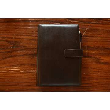 Thegreen Hard PU leather Cover For The Rocketbook Core Letter Size,black PU Leather Fabric, Pen Loop Holder/Phone Pocket/fits A5 8''x11'iches,Magnet Strap (Black, Letter Size)