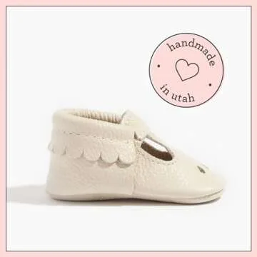 First Pair Soft Sole Newborn Birch - Mary Jane Moccasins - Baby Girl Shoes - Size 0