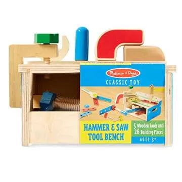 Melissa & Doug Hammer and Saw Tool Bench for Kids