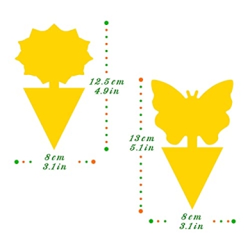 72PCS Fruit Fly Sticky Traps for Indoor and Outdoor Use