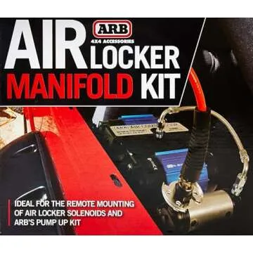 ARB 171503 Air Compressor Manifold Kit for Easy Installation of Two Air Lockers Solenoids on ARB CKMTA12 Air Compressor, Plug and Play Air Hose Kit for Tire Inflation