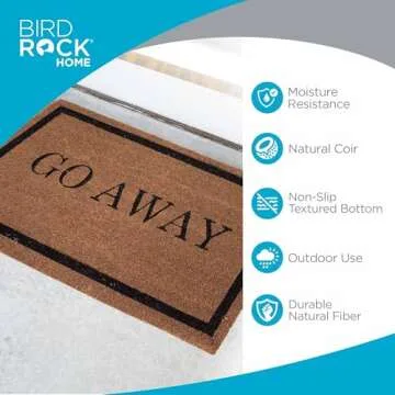 BIRDROCK HOME Funny Go Away Doormat for Entryway Outdoor