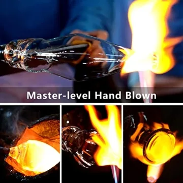 BACLIFE Crystal Champagne Flutes Set of 6 for Parties