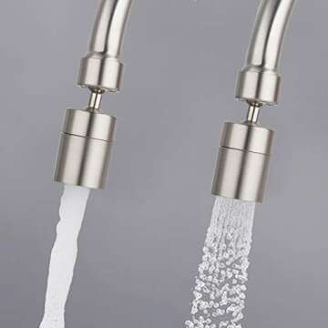 Hibbent NSF/ANSI/CAN 61 Certified 360 Degree Swivel Sink Faucet Aerator, CUPC Certification Big Angl...