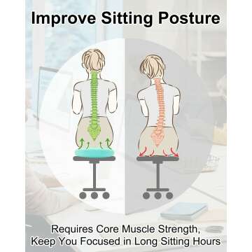 Tumaz Wobble Cushion for Improved Sitting & Focus