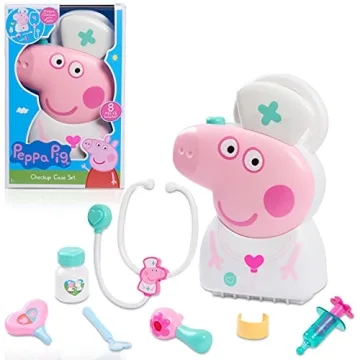 Peppa Pig Doctor Kit for Kids - 8-Piece Pretend Play Set with Stethoscope