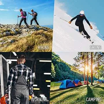 ECOEY Men's Merino Wool Cushioned Hiking Trekking Socks 4 Pairs, Quarter Length with Moisture Wicking (Coffee, US Shoe Size: Men 12-15/Women 13.5-15.5)