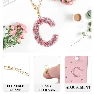 NZNDB Bag Charms for Bogg Bag Accessories, bogg bag accessories charm for Women Girls, personalized letters Decorative for Bitty Bogg Bag Handbags Beach Totes bags(C)