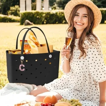 NZNDB Bag Charms for Bogg Bag Accessories, bogg bag accessories charm for Women Girls, personalized letters Decorative for Bitty Bogg Bag Handbags Beach Totes bags(C)