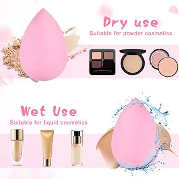 40pcs Mini Makeup Sponge Set Multi Colored Mini Beauty Blender Professional Beauty Blender Sponge Super Soft Concealer Sponge Facial Makeup Tools for Foundation Powder Liquid
