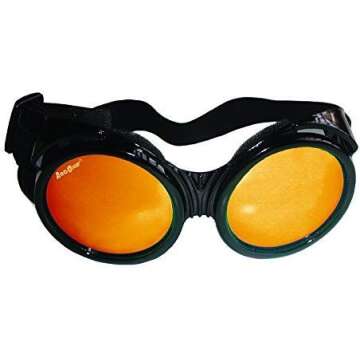 ArcOne The Fly Safety Goggles - Full Coverage Round Lens (Smoke Lens with Yellow/Orange Mirror Finis...