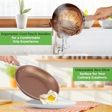 NutriChef 20-Piece Nonstick Cookware Set for All Cooktops