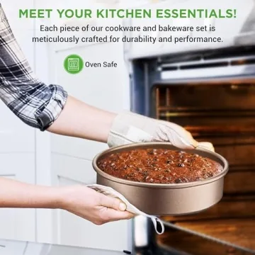 NutriChef 20-Piece Nonstick Cookware Set for All Cooktops