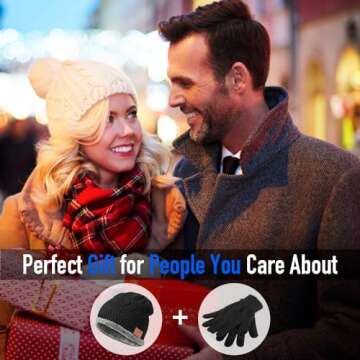 HIGHEVER Bluetooth Beanie Hat Stocking Stuffers for Men Women V5.0 Wireless Musical Bluetooth Cap Be...