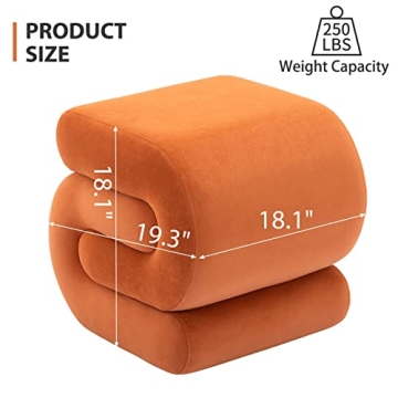 KIVENJAJA Velvet Ottoman - Stylish & Functional Footrest