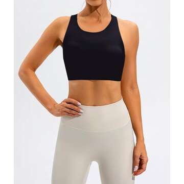 SAFRISIOR Women Cut Out Backless Padded Crop Tank Top Round Neck Sleeveless Slim Fit Crop Vest Top G...