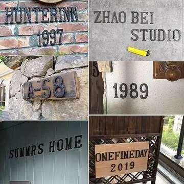 3 Inch House Number, Address Numbers for Houses, House Letter for Outside, Cast Iron Metal Number, Vintage Solid Metal Mailbox Number, Black Home Letter(Matching Screws Included)