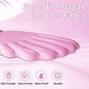 Angel Wing Cloud Keyboard Wrist Rest, Soft Leather Memory Foam Keyboard Wrist Support for Pain Relief, Ergonomic Anti-Slip Computer Palm Rest for PC Gaming/Laptop/Hand Pad/Cute Desk(1-Wing Pink)