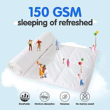 YOUR MOON Luxurious Lightweight Wool Comforter King Size for Summer, 100% Natural Australian Wool Du...