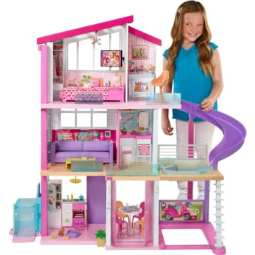Barbie DreamHouse, Doll House Playset with 70+ Accessories Including Transforming Furniture, Elevato...