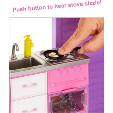 Barbie DreamHouse, Doll House Playset with 70+ Accessories Including Transforming Furniture, Elevator, Slide, Lights & Sounds