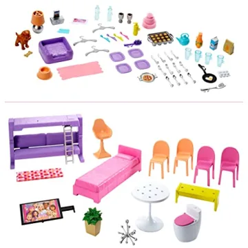 Barbie DreamHouse, Doll House Playset with 70+ Accessories Including Transforming Furniture, Elevator, Slide, Lights & Sounds