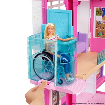 Barbie DreamHouse, Doll House Playset with 70+ Accessories Including Transforming Furniture, Elevator, Slide, Lights & Sounds