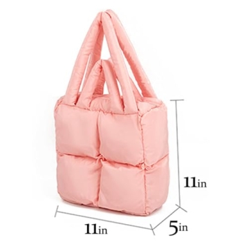 Eillys Women Luxury Padded Tote Bag in ZaPink