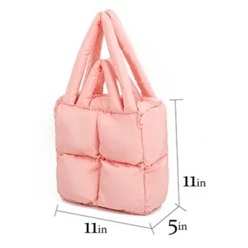 Eillys Women Luxury Padded Tote Bag in ZaPink