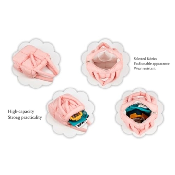 Eillys Women Luxury Padded Tote Bag in ZaPink