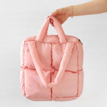 Eillys Women Luxury Padded Tote Bag in ZaPink