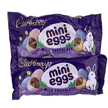 Mini Eggs Milk Chocolate Easter Candy Pack of 2 x 9oz Bags of Chocolate Easter Eggs. Easter Egg Cand...