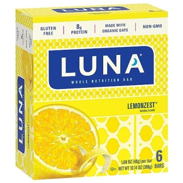 LUNA Bar LemonZest - Protein-Rich Gluten-Free Snack