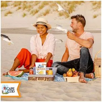 Cape Cod Waves Potato Chips Wavy Cut White Cheddar & Sour Cream, 7 Oz