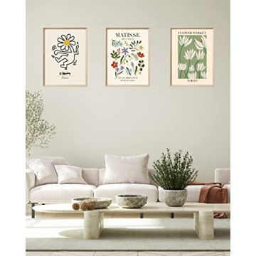 Framed Matisse Canvas Wall Art Set of 3 for Bedroom