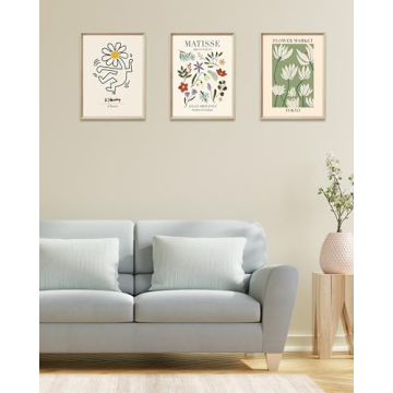 Framed Matisse Canvas Wall Art Set of 3 for Bedroom