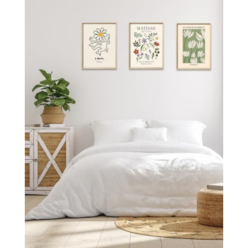 Framed Matisse Canvas Wall Art Set of 3 for Bedroom