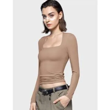 PUMIEY Long Sleeve Shirts for Women - Chic and Comfy Tops